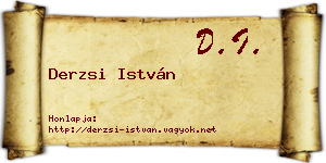 Derzsi István névjegykártya