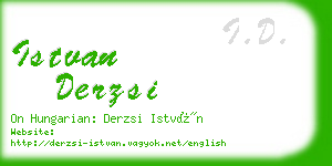 istvan derzsi business card